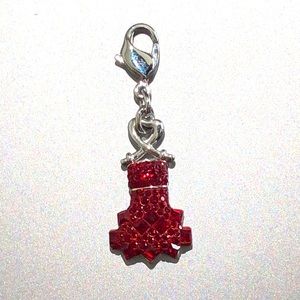 Swarovski "Heart Truth" red dress charm